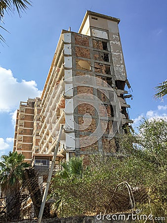 Abandoned hotels at Varosha ghost town, Famagusta, Northern Cyprus Editorial Stock Photo