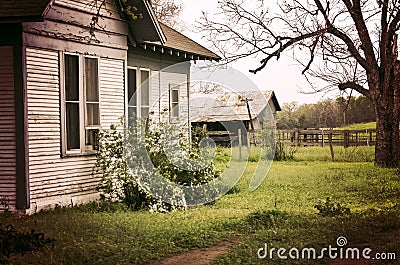 Abandoned House & Farm in East Texas Stock Photo