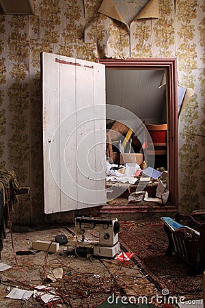 Abandoned house interior detail