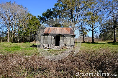 Abandoned house at Lake Martin in Breaux Bridge Louisiana Stock Photo