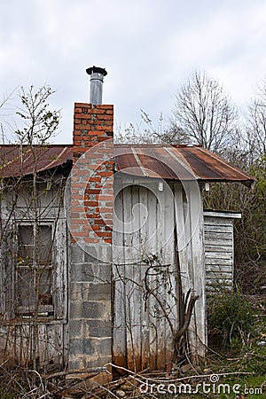Abandoned House Ruin Stock Photo