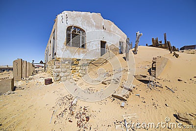 Abandoned houses in Kolmanskop, Namibia Editorial Stock Photo