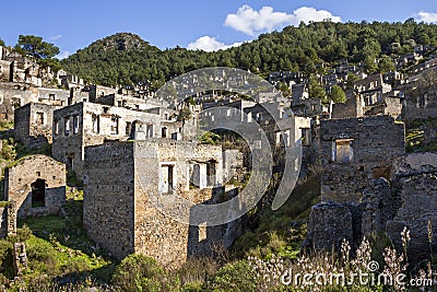 Ghost town Kayakoy Village in Fethiye, Turkey Stock Photo