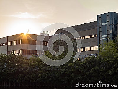 Abandoned Industrial Buildings in Berlin Editorial Stock Photo