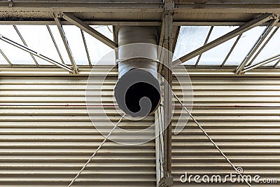 Abandoned industrial plant, interior details. Spoiled and ruined industrial gear, financial crisis, loss of employment. Stock Photo