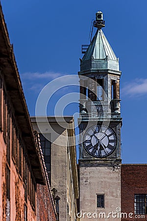 Abandoned Lace Factory and Tower - Scranton, Pennsylvania Stock Photo