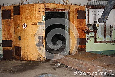 Abandoned military bunker Stock Photo