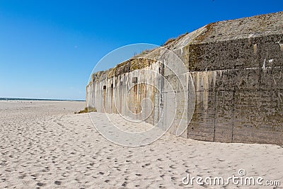 Abandoned military bunker on Cape May Point Stock Photo