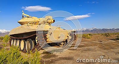 Abandoned Military Tank Stock Photo