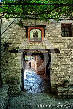 Abandoned Monastery of Agia Paraskevi, Greece Editorial Stock Photo