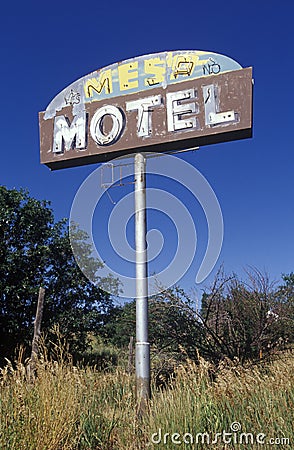 Abandoned Motel Stock Photo