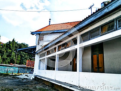 abandoned old building in the city of Jakarta as well as a relic of the Dutch colonial era Stock Photo