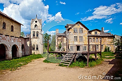 Abandoned old film decorations Stock Photo