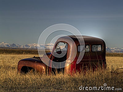 An Abandoned Old Pickup Stock Photo