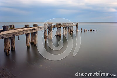 Abandoned pier Stock Photo
