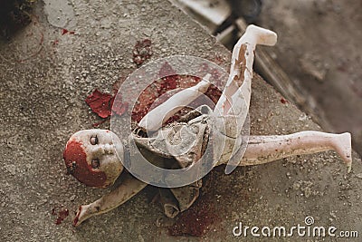 Abandoned preschool in Pripyat ghost town, Chernobyl Exclusion Zone. Nuclear, abandoned. Stock Photo