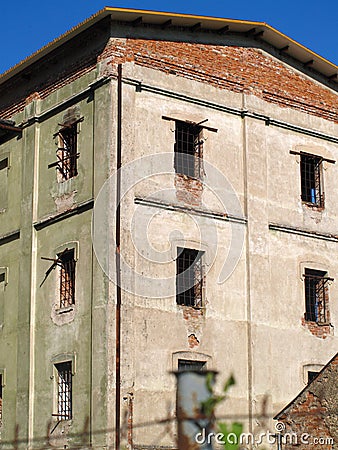 Abandoned prison Stock Photo