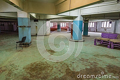 Abandoned production premise Stock Photo