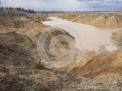 Abandoned quarry Stock Photo