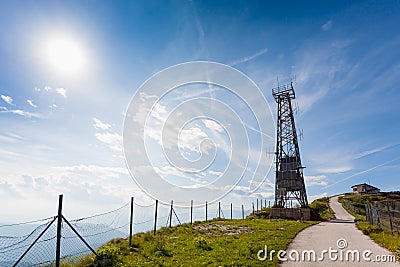 Abandoned radio antenna Stock Photo