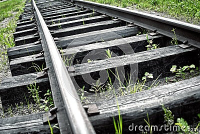 Abandoned railroad Stock Photo