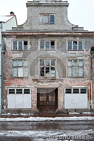 Abandoned residential building Stock Photo