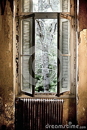 Abandoned room Stock Photo