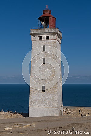 Abandoned Rubjerg Knude Lighthouse, Denmark Stock Photo