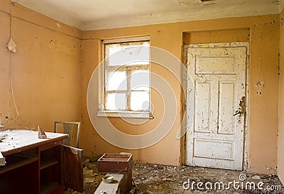 Abandoned ruin house Stock Photo