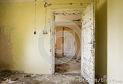 Abandoned ruin house Stock Photo