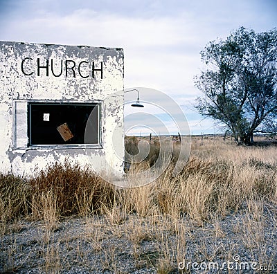 Abandoned rural church Stock Photo