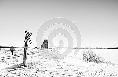 Abandoned rural elevator Stock Photo