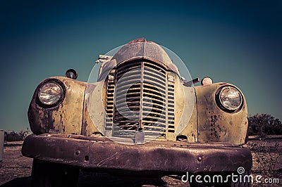 Abandoned rusty old truck Stock Photo