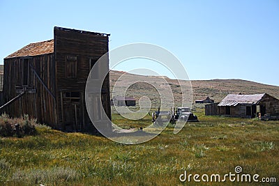 The abandoned saloon of the Bodie ghost town in the desert Editorial Stock Photo