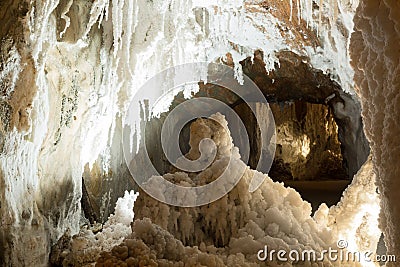 Abandoned salt mine Stock Photo