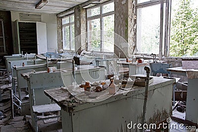 Abandoned school Stock Photo