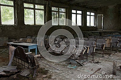 Abandoned school Stock Photo