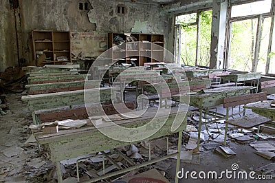 Abandoned school Stock Photo