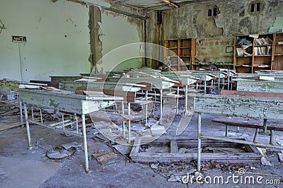 Abandoned school Stock Photo