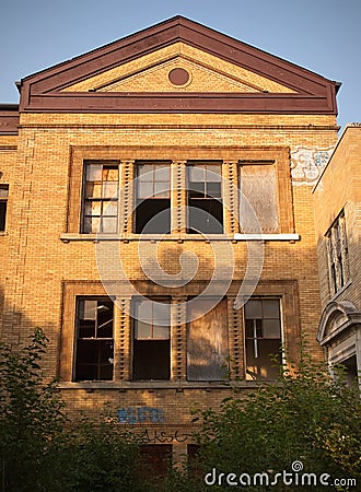 Abandoned school building Stock Photo