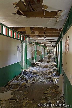 Abandoned school Stock Photo