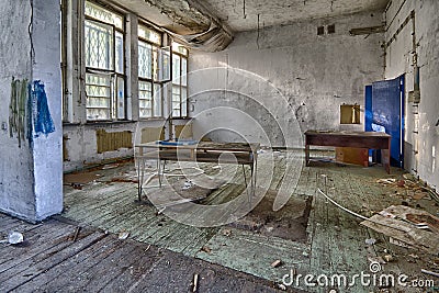 The abandoned school Stock Photo