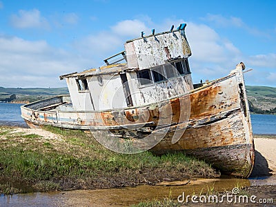 Abandoned ship Stock Photo