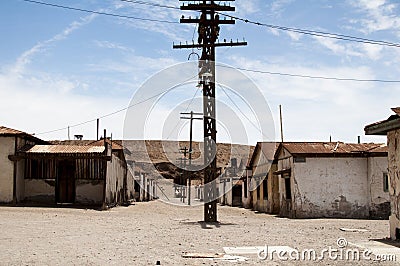Abandoned town - Humberstone, Chile Stock Photo