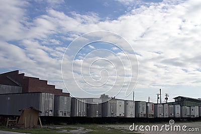 Abandoned tractor trailers Stock Photo