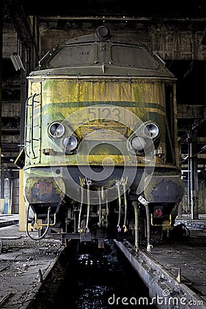 Abandoned train wagon Stock Photo