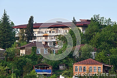 Abandoned Tsqaltub Sanatoriums in Georgia Stock Photo