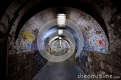 Abandoned tunnel Stock Photo