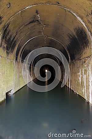 Abandoned Tunnel Stock Photo