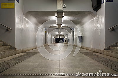 An abandoned tunnel under the railway Stock Photo